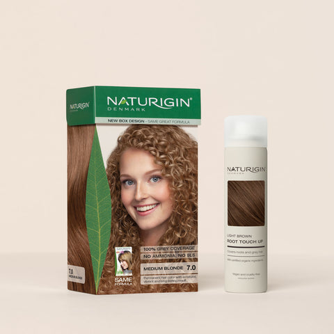 mellemblond hårfarve med lysebrun root touch up spray