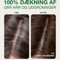dækning af grå hår med askebrun