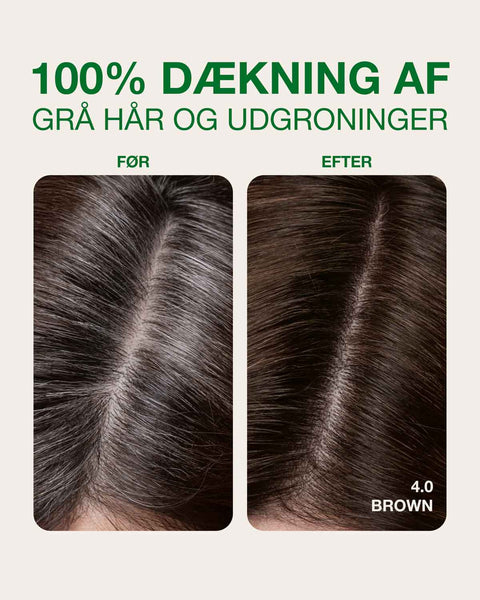 dækning af grå hår med brun hårfarve