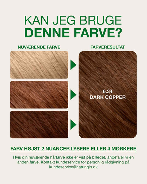 mørk kobber hårfarve guide